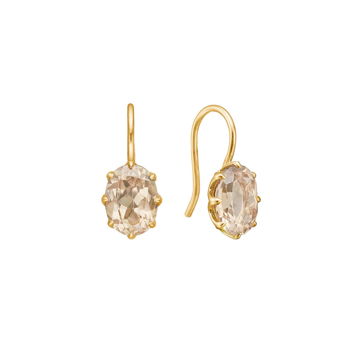 10-Karat Stella earrings with Champagne Quartz