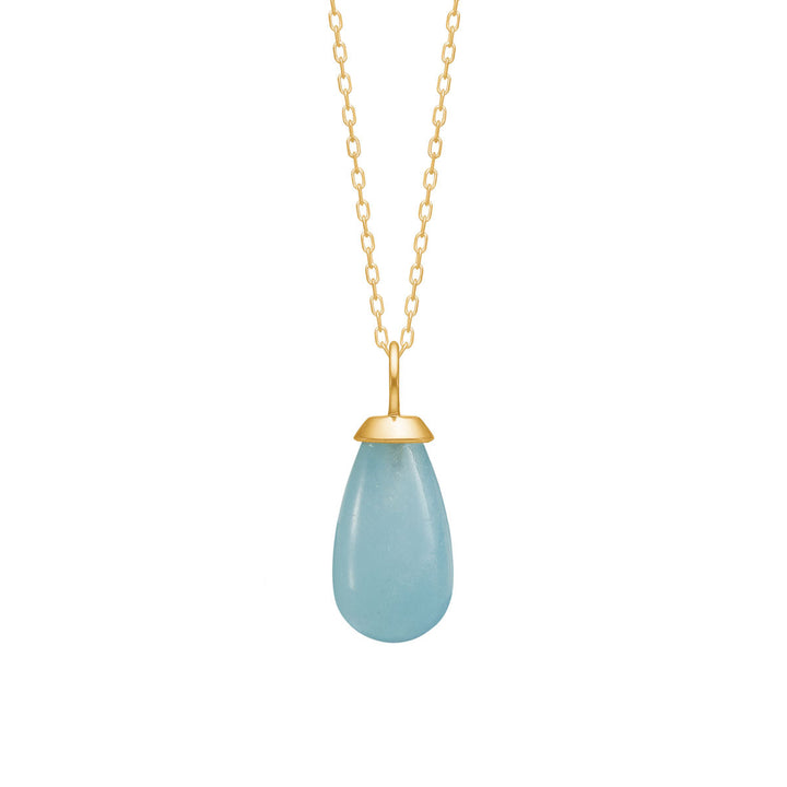 10-Karat Drop pendant with Aquamarine