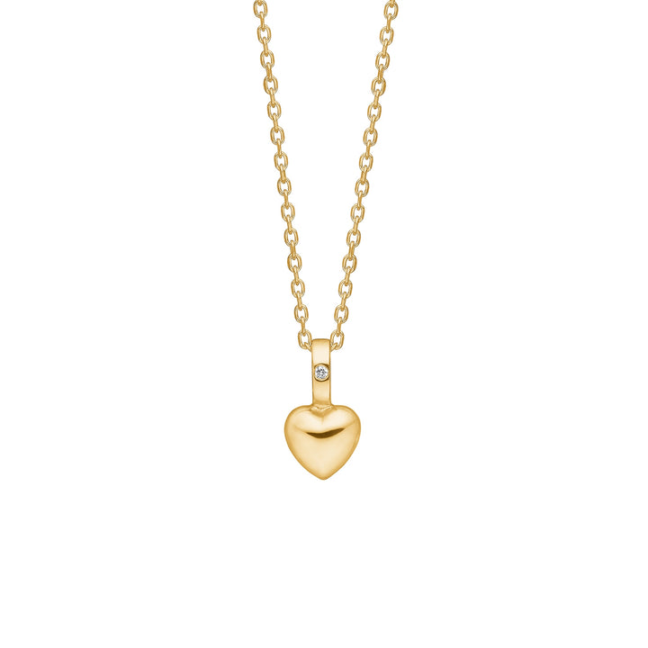 10-karat Heart pendant with Diamond - 6mm