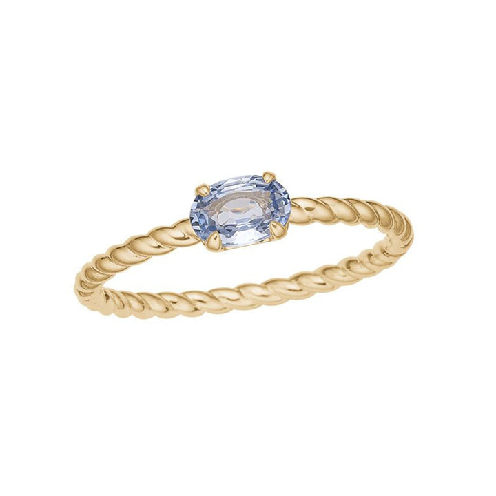 10-Karat Tresser ring with Blue Sapphire