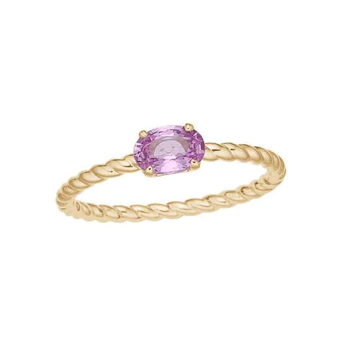 10-Karat Tresser ring with Sapphire