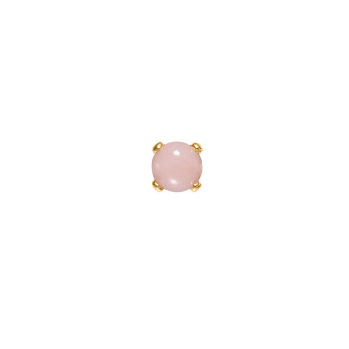10-Karat Bon-bon ear stud with Pink Opal
