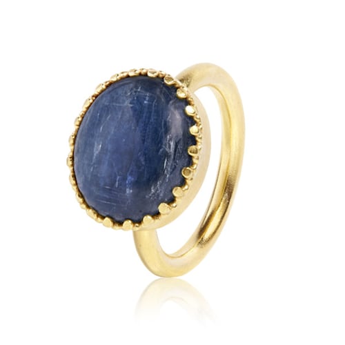 Ceos ring with Kyanite - gold plated