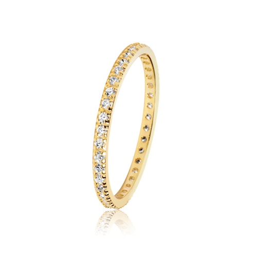 Grace ring with Zirconia - gold plated