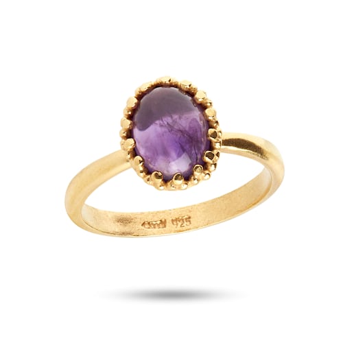 Lana ring with Amethyst - gold plated