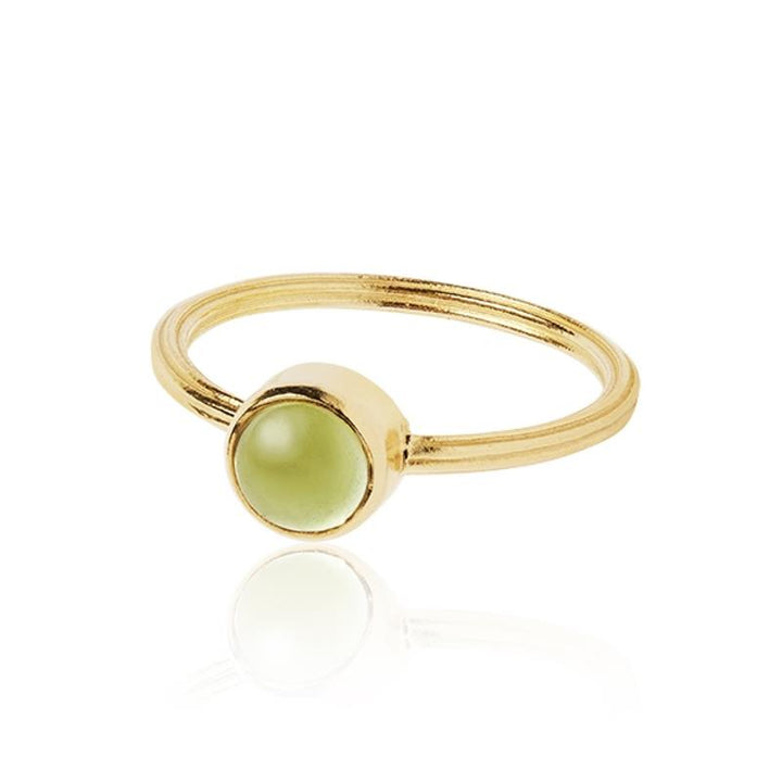 Archive ring with Peridot - gold plated