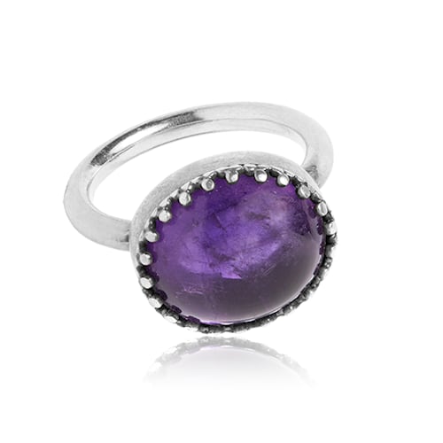 Ceos ring with Amethyst - silver